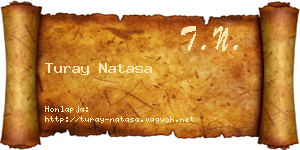 Turay Natasa névjegykártya